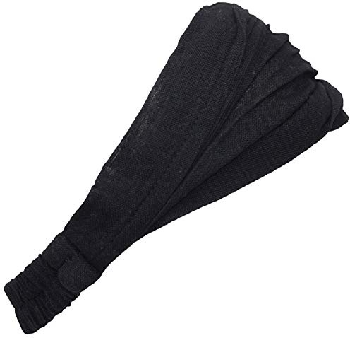 Gheri Elastisk bohemisk hippie-bandana i bomull, pannband, svart