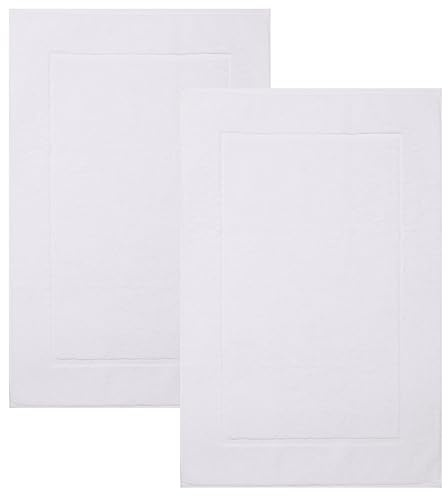 Betz Badvorleger Premium 50x70 cm 2er Set – Badematten aus 100% Baumwolle, ca. 650 g/m², Oeko-TEX® Standard 100, saugstark & weich Farbe weiß