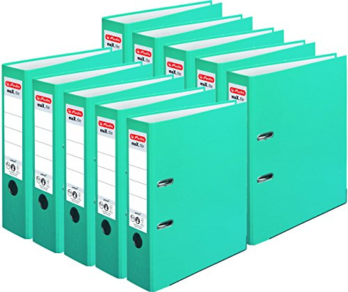 Herlitz Ordner maX.file protect A4, 8 cm breit (10er Pack, türkis)