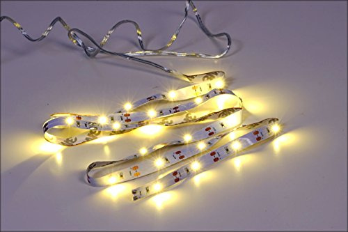 Spetebo LED Stripe 3m mit 90 LED - warmweiß - Batterie betrieben - Individuell kürzbar nach jeder LED