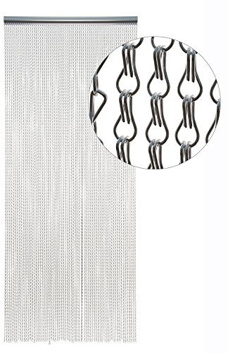 HAB & GUT Türvorhang METALLGLIEDER, Silber Aluminium 90/210 Insektenschutz