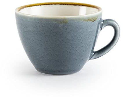 Olympia Kiln Ocean Cappuccino Coffee Cups Set 340 ml/12 oz (Pack of 6) - Fits Saucers: GP333, GP349, GP365, GP481 - GP348