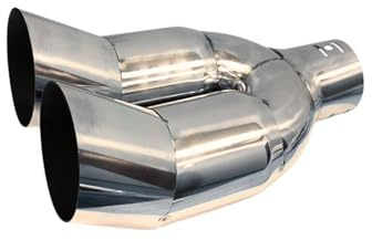 Flexon – Universal Dual Doble Cola Tubo de escape Silenciador punta Trim ajuste 37 – 60 mm