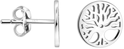 SOFIA MILANI - Pendientes para Mujeres en Plata de Ley 925 - Pendiente de Botón de Árbol de la Vida - E0486