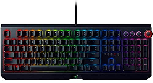 Razer Blackwidow Elite - Mechanische Gaming-Tastatur multifunktionales Tasten (ergonomische Handgelenkstütze, steuerbare Tasten, integrierter Hybridspeicher) ES Layout | Schwarz