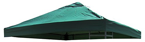 Ersatz Dach Universal für Pavillon 3x3 M Farbe Grün PVC beschichtet Wasserdicht 220gr. Polyester mit Luftluke
