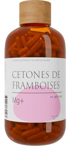 Cétones de framboises + magnésium | 90 gélules | Booster du métabolisme | bisglycinate | Fabriqué en Occitanie