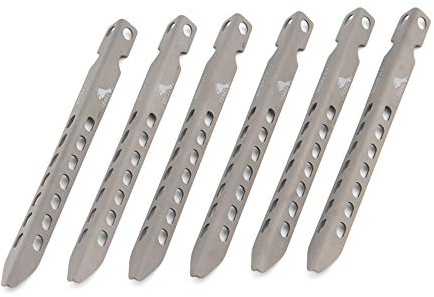 TOAKS Titan tältpinnar ultralätta utomhus camping V-formade fasta tältspikar (6 stycken) (liten V-spik (PEG-02))