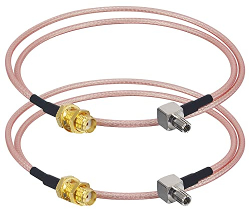 Boobrie SMA femmina a TS9 maschio 50 cm RG316 cavo coassiale 4G cavo adattatore antenna SMA a TS9 maschio adattatore 90 gradi per antenna 4G LTE router MiFi modem USB e MiFi Hotspot Dongle UMTS Mobile
