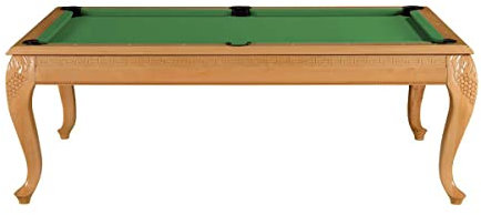 Billiard-Royal Billardtisch Pooltisch Modell Mina 7 ft. mit hochwertigem K-55 Bandengummi und freier Tuchwahl, Tuchfarbe:Simonis 860 Yellow Green