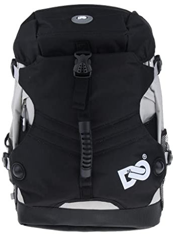 Duiaynke Roller Inline Skates Backpack Skating Shoes Boots Storage Bag for Helmet,Knee Elbow and Wrist Protection Pads (Black B)