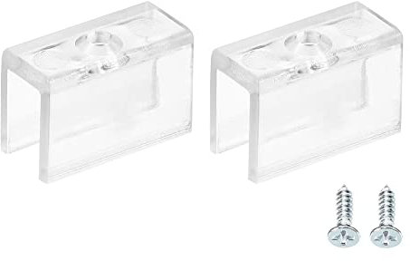 sourcing map 20 Stück Lichtschlauch-Montageclips Wandkanal-Montagehalter-Zubehör LED-Lichtstreifen Montagehalterung für 5,9 mm bis 6,4 mm wsserdichter LED-Lichtstreifen, durchscheinend