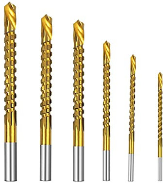 6 unids/Set Juego de Brocas de Cobalto de Acero de Alta Velocidad 3-8mm Juego de Brocas de Grifo Compuesto Juego de Brocas de Tornillo métrico Broca helicoidal Metal Specia