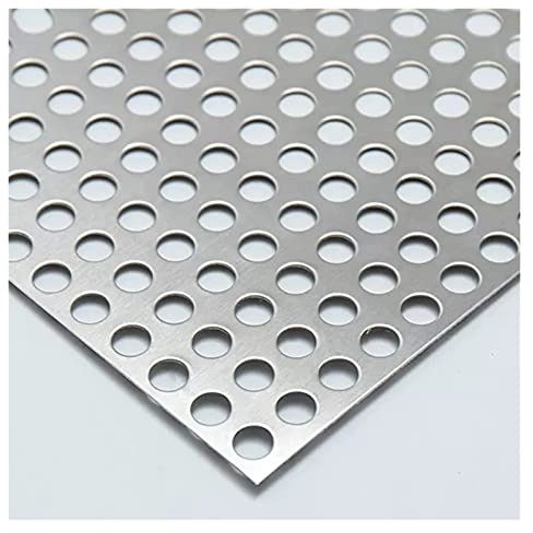 Plaque perforée en acier inoxydable 304, diamètre du trou 10 mm, tôle avec gants d'attaches, plaque perforée anti-chute, facile à installer (Color : 1mm, Size : 0.6x1m)