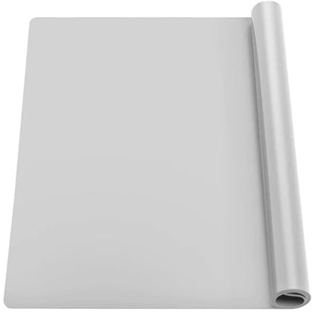 Tapete Silicona 30x40cm,Manteles Individuales,Tapete de para Hornear,Almohadilla para Amasar,Painting Mat,Antiadherente,Lavable,para Cocina,Mesa de Comedor,Manualidades,Pintando (Gris)