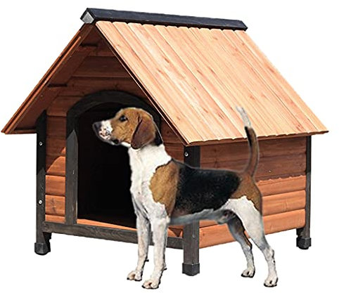 Hundehütte aus Holz, wetterfeste Hundehütte für den Außenbereich, großer Hundehütten-Hundekäfig für den Außenbereich, geeignet für Welpen und Katzen Aller Art