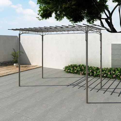 Rantry Stahl Pavillon Gartenlaube Gartenhaus Laube Gartenhaus Rasen, Hof Model40791