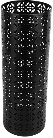 Pyhodi Schirmständer, Schirmhalter aus Metall für den Eingangsbereich, Stilvolles, Kompaktes, Rostfreies Hohldesign, Halten Sie Ihre Böden Trocken und Ordentlich mit Unserem (BLACK)