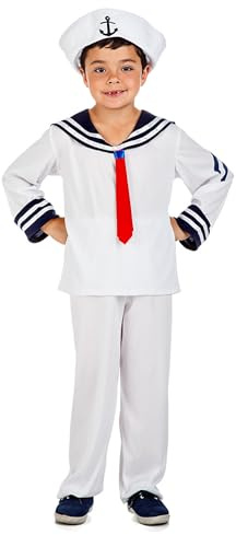 Boland - Costume da marinaio per bambino, 3 pezzi, costume in maschera per feste a tema, Halloween o carnevale, marinaio