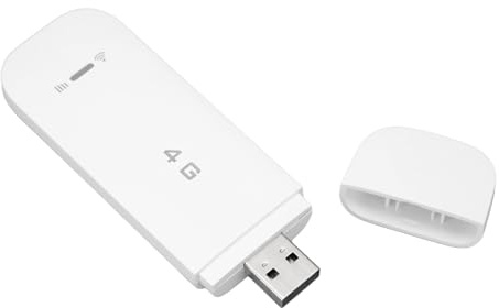 VBESTLIFE WLAN-Router, Mobiler WLAN-Hotspot, Multi-Schutz, ABS, 4G LTE, Stabiles Signal, USB-Netzteil mit SIM-Kartensteckplatz für Reisen (White)
