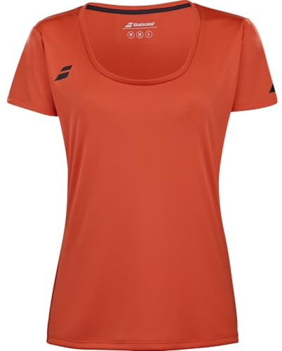 Babolat, T-Shirt Modell Play Cap, für Mädchen, elastisches Material, V-Ausschnitt, Kurze Ärmel, ideal für Training und Wettbewerb, geeignet für Einzelspieler und Teams