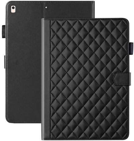 Vaitasy Funda para iPad 9.7 2018/2017 iPad Air 2/ iPad Air Business Cuero PU Tablet Carcasa para iPad 9.7 6/5 Generation con Ranura para Tarjeta Negro