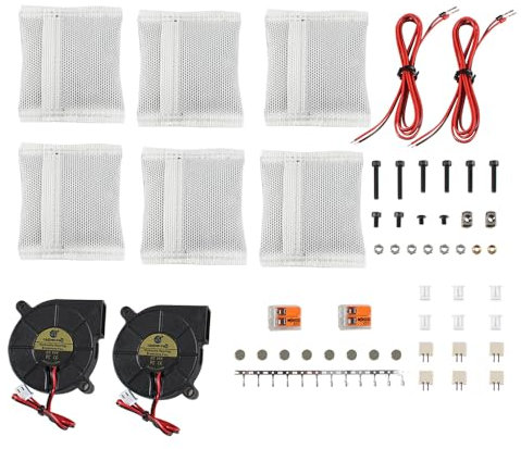 HUIOP Voron Switchwire,3D Printer Nevermore V6 Duo Activated Carbon Filters Accessory Compatible with VORO 2.4/ VORO Trident/VORO Switchwire/VORO 1.8 3D Printer Air Filter Kit with 2 Turbofans