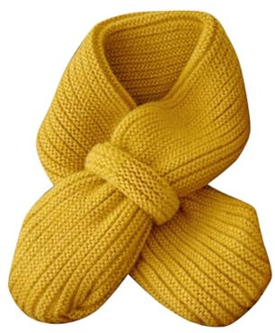 Baby Weihnachtsgeschenke Schlauchschal Kinder Winter Soild Schal Warmer Fleece Gemütliches Schal Kinderschal Bequeme Schal Halstuch Jungen Mädchen für 1-5 Jahren, Gelb