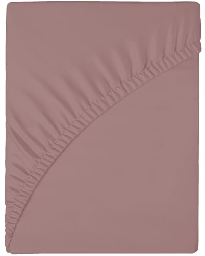 wyewye Spannbettlaken für 140 x 200 x 25 cm, Mikrofasergewebe, Schrumpfung und kein Verblassen, Rosa
