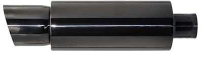 Auto Endrohrblenden Auto Auspuff Gerade Rohr Schalldämpfer Endrohr Universal Edelstahl Schnittstelle Für 51 63 76 MM Auspuffanlage Ende Auspuff Endrohre(Bevel Titanium 51mm)