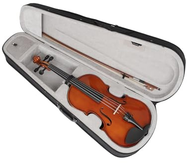 Watreketal 4/4 Akustische Bratsche mit Bogen & Tragekoffer Fichte Massivholzplatte Natur Viola Saiten Musikinstrument