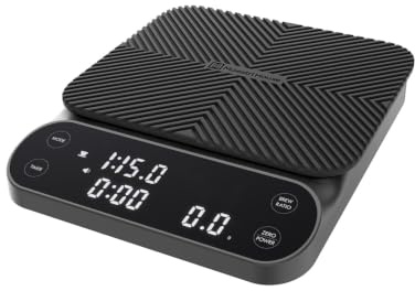 Maestri House S3 Kaffeewaage mit Timer, 3kg/0,1g Wiederaufladbar Digitale Espresso Waage, 3 Brühmodi, Einstellbare Brühverhältnisse & Durchflussanzeige, Für Pour Over, French Press – Grau