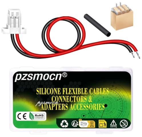 pzsmocn 20 Sets/80 Pcs Mini Micro JST-SH-SMD-HHR 1.0mm 2-Pin Connector Kit | Premium Automotive Wiring, Heavy Duty Terminals, Reliable Circuit Board, High Temperature Housing, Easy Project Assembly