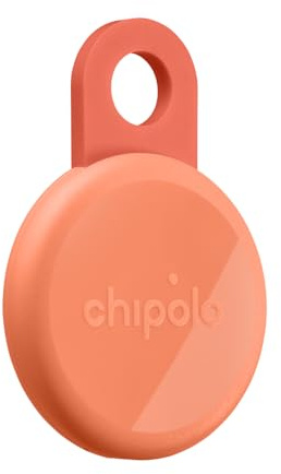 Chipolo LOOP - Wiederaufladbarer Bluetooth Schlüsselfinder | kompatibel mit Apple oder Google, Ruf Dein Handy an & Außer-Reichweite-Warnungen für Android (Koralle)