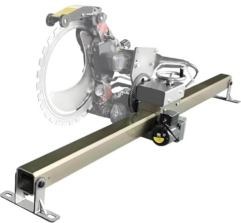 BDJSN Scie Circulaire Électrique À Rail en Alliage, Guide De Coupe Automatique avec Bascule Rotative, Profondeur De Coupe Réglable, Accessoires De Support De Coupe Murale pour Murs, Sols, Pentes