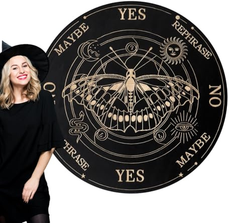 Tablero Espiritual,Tablero De Madera Esotérico con Letras Y Puntero - Juego De Ouija para Adivinación para Fiestas Y Reuniones
