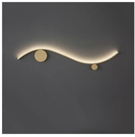 HJLJKG Lampada murale della navale di Rame a postmoderna Compatibile con Sfondo del Soggiorno a Lussuoso Luce - Segno corridoio a Strisce di arcuato, Lampada a Parete