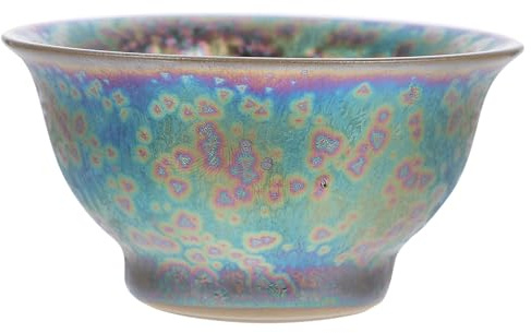jojofuny Keramik Kung Fu Teeschale Teetasse mit Zartem Muster für Teeliebhaber Elegantes Trinkgefäß für Besondere Anlässe und Riegel
