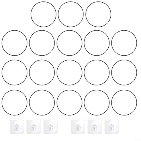 RichVibe Paquete de 18 enrejados redondos para plantas, marco trepador de 5 pulgadas, hiedra, rosas clemátides, soporte de pared resistente con ganchos