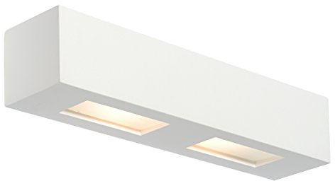 Box Modern Paintable White Plaster G9 LED Compatible Hallway Lounge Wall Wash Up/Downlight
