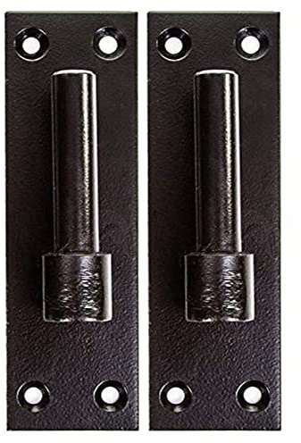 Merriway BH06847 Bulk Hardware-Staffe per Cerniera per cancello, 16 mm, in Ferro battuto Resistente, Confezione da 2, Nero