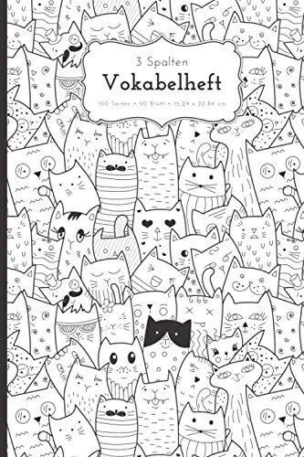 Vokabelheft: A5, 50 Blatt, 3 Spalten mit Teilungslinie