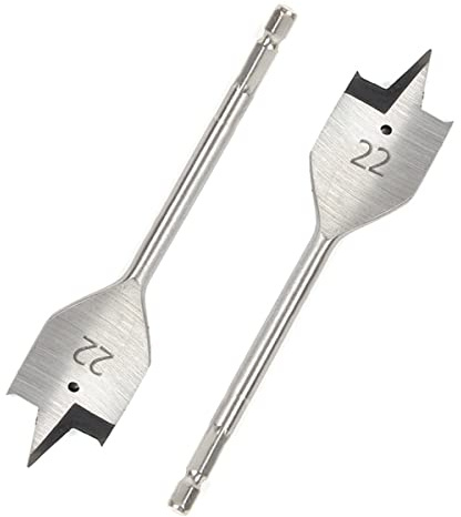SagaSave 22MM High Speed Carbon Steel Paddle Flat Bit,Woodworking Spade Drill Bit for Wood,Soft & Hardwood,Gypsum Board,Clinker,Foam Box-1PCS Silver