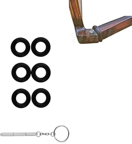 Eyeglass Repair Kits Glasses Grips Hinge Tighteners Silicone Hinge Rings Eyeglass Replacement and 1 Screwdriver 6mm for Eyeglass Frame