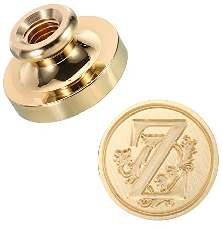 PATIKIL Alphabet Z Wachs Siegel Stempel Initiale Buchstabe Versiegeln Wachs Stempel Klassisch Retro Messing Kopf für Umschlag Einladungskarten