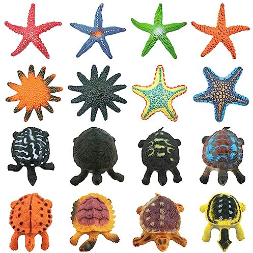 Lets Joy Giocattoli per Piscina, 16 Pezzi Giocattolo per Immersioni, Animali Marini di Gomma, Giocattoli per Immersioni in Piscina, Giochi da Piscina per Bambini, Piscina, Spiaggia Giocattoli (B)