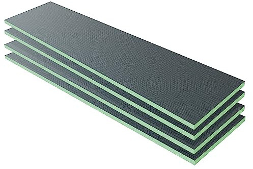 Pannello di Costruzione da Piastrellare in Estruso Polistrirene Rigido XPS Isolamento della Casa e del Bagno 2500x600X40 mm (4 pezzi/set)