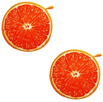 BESTonZON 3D Obst Sitzkissen Für Stühle Rund 9X9X4.5Cm Weiche Polyesterfaser Bodenkissen Mit Abnehmbarem Bezug Waschbar Für Büro Sofa Und Zuhause