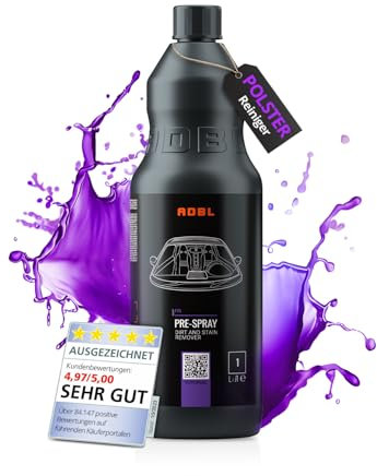ADBL Pré-spray (1 l) – Pré-nettoyant puissant pour coussins et tapis – Élimine la graisse, les taches et les saletés – Parfait pour le prétraitement lors du nettoyage par extraction, nettoyant textile