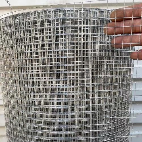SFJATTA Barbed wire fence isolation mesh steel wire mesh gardening fence breeding mesh wall mesh anti-crack chicken guardrail iron fence (Color : 100mesh, Size : 1 * 1m/3.3 * 3.3ft)